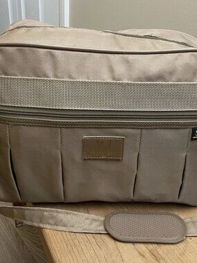 Vintage Sanibel Beige Nylon Travel Bag Carry-On Tote